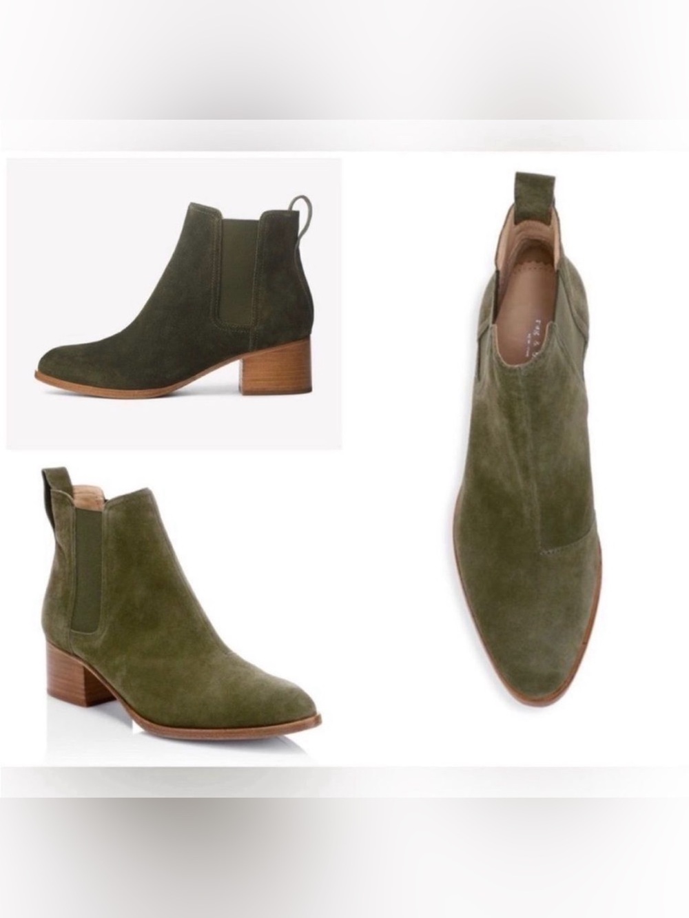 Rag & Bone Walker Boots In Olive Suede